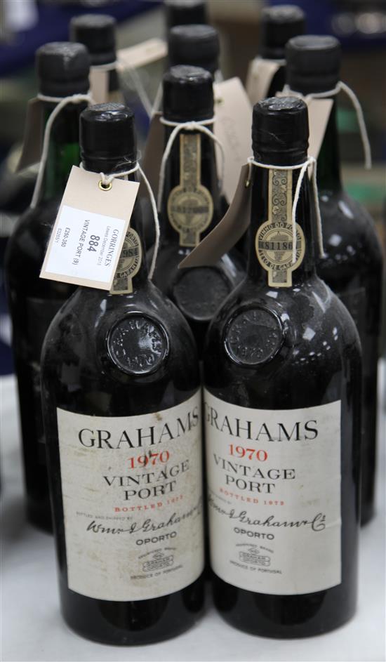 A nine bottle vintage port